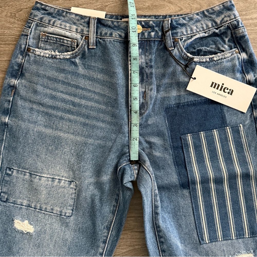 Mica Distressed Patchwork Jeans NWT - Picture 7 of 11